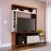 Estante para Home Theater e TV até 50 Polegadas Elba 2 Portas Nogueira e Off White