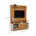 Estante para Home Theater e TV até 60 Polegadas Viena 1 PT Nature e Off White