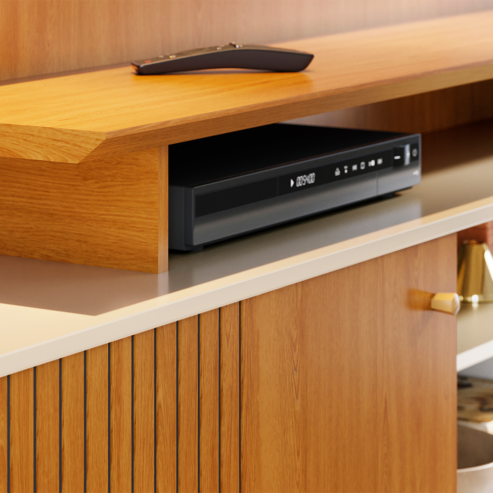 Estante para Home Theater e TV até 65 Polegadas Ares Cinamomo e Off White