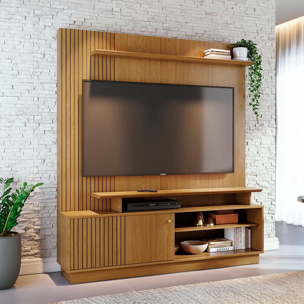 Estante para Home Theater e TV até 65 Polegadas Ares Cumaru