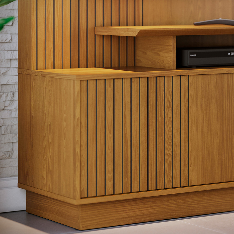 Estante para Home Theater e TV até 65 Polegadas Ares Cumaru