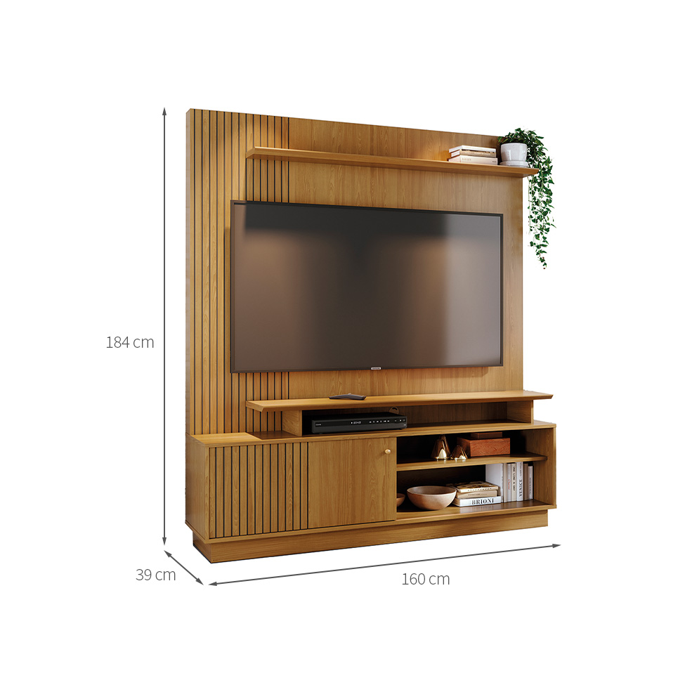Estante para Home Theater e TV até 65 Polegadas Ares Cumaru e Opala