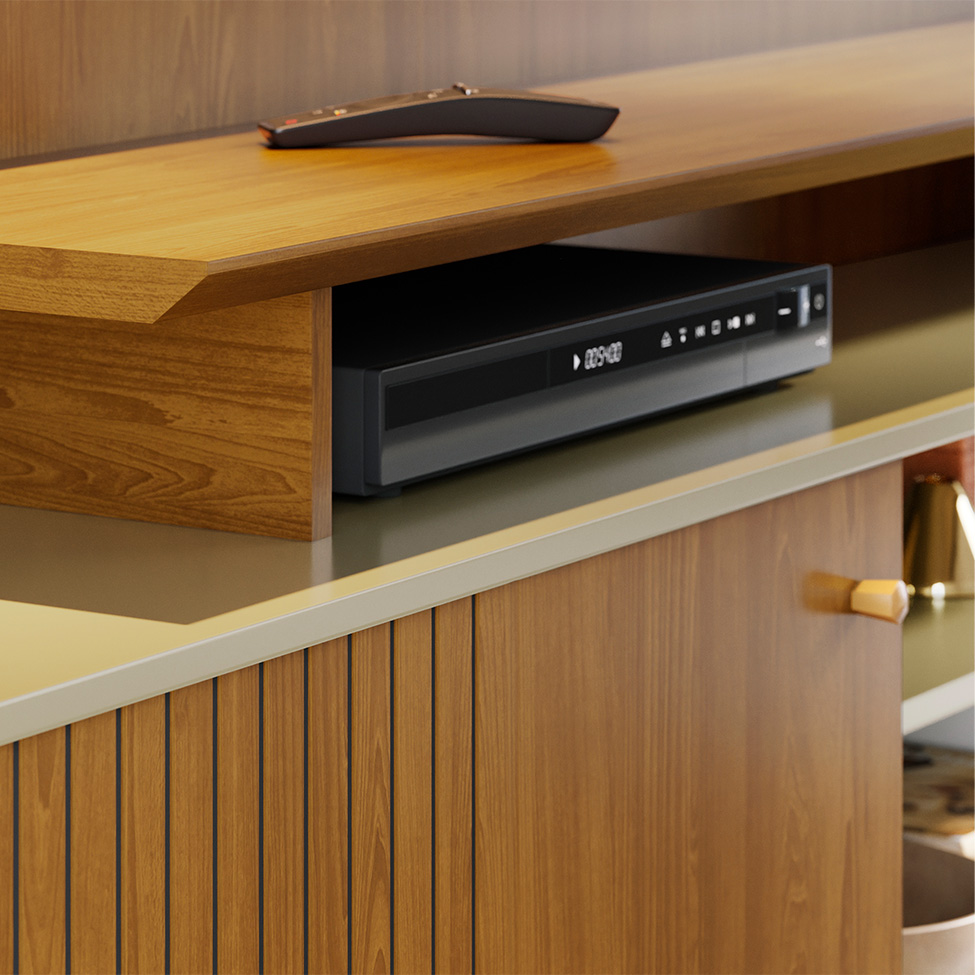 Estante para Home Theater e TV até 65 Polegadas Ares Cumaru e Opala