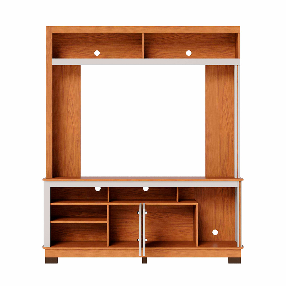 Estante para Home Theater e TV até 65 Polegadas Belaya 2 Portas Freijó e Off White