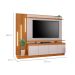 Estante para Home Theater e TV até 65 Polegadas Esperança 4 PT Cinamomo e Off White