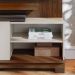 Estante para Home Theater e TV até 65 Polegadas Jurerê 2 PT Amêndoa e Off White