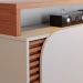 Estante para Home Theater e TV até 65 Polegadas Jurerê 2 PT Off White e Freijó