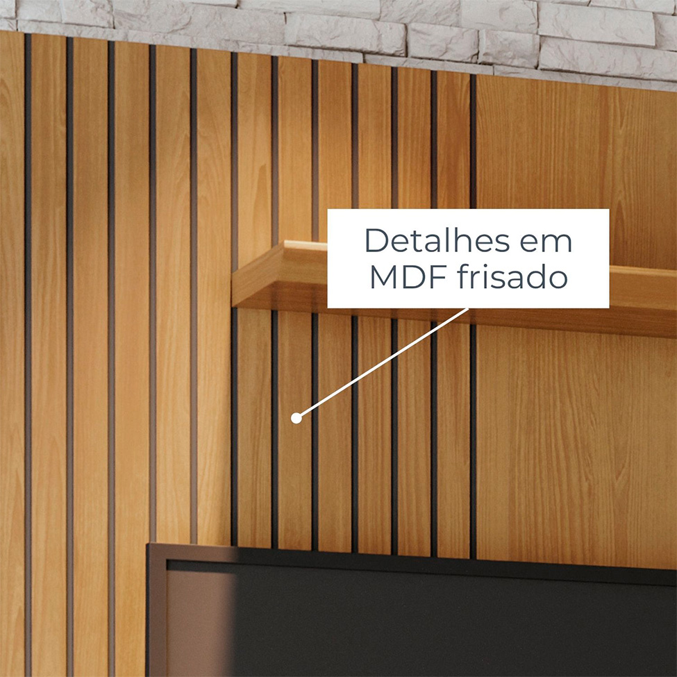 Estante para Home Theater e TV até 65 Polegadas com Rodízios Ares Cumaru e Opala