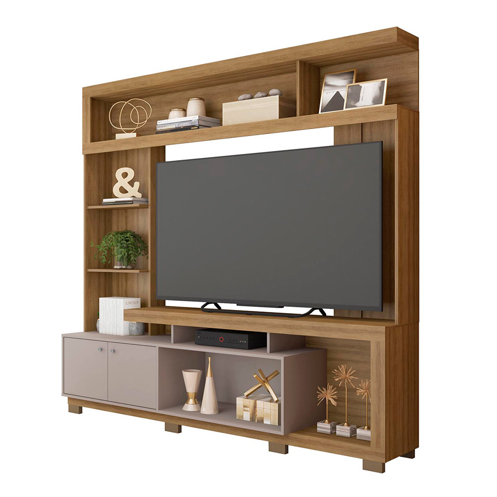 Estante para Home Theater e TV até 70 Polegadas 2 PT Mel e Cacau