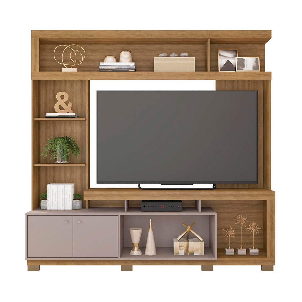 Estante para Home Theater e TV até 70 Polegadas 2 PT Mel e Cacau