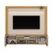 Estante para Home Theater e TV até 70 Polegadas Munique 3 Portas Off White e Tauari
