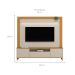 Estante para Home Theater e TV até 70 Polegadas Munique 3 Portas Off White e Tauari