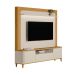 Estante para Home Theater e TV até 70 Polegadas Munique 3 Portas Off White e Tauari