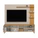 Estante para Home Theater e TV até 70 Polegadas Nápoli 3 Portas Off White e Tauari