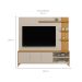 Estante para Home Theater e TV até 70 Polegadas Nápoli 3 Portas Off White e Tauari