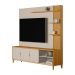 Estante para Home Theater e TV até 70 Polegadas Nápoli 3 Portas Off White e Tauari
