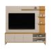 Estante para Home Theater e TV até 70 Polegadas Nápoli 3 Portas Off White e Tauari