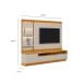 Estante para Home Theater e TV até 70 Polegadas São Paulo com LED 1 PT 2 GV Tauari e Off White