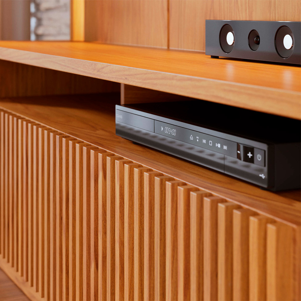 Estante para Home Theater e TV até 75 Polegadas Jordão com LED 2 Portas Freijó