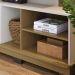 Estante para Home Theater e TV até 75 Polegadas Jurerê 2 PT Off White e Freijó