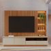 Estante para Home Theater e TV até 82 Polegadas Cancun com LED 4 Gavetas Freijó e Off White