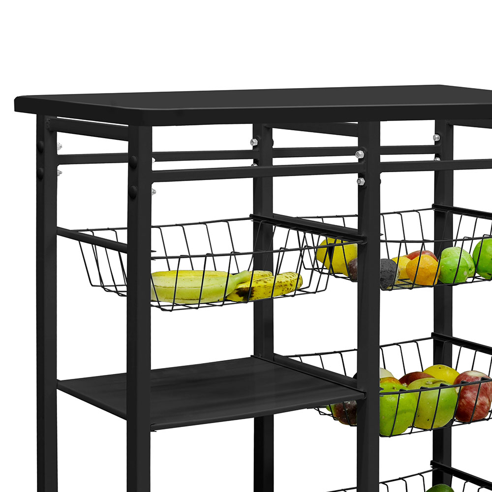 Fruteira para Forno Gênova 4 Cestos Preta