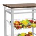 Fruteira para Micro-ondas Jumbo 2 Cestos Branca e Marrom