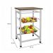 Fruteira para Micro-ondas Jumbo 2 Cestos Branca e Marrom
