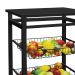 Fruteira para Micro-ondas Jumbo 2 Cestos Preta