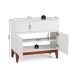 Gabinete Fresh 2 Portas 1 Gaveta Branco e Imbuia