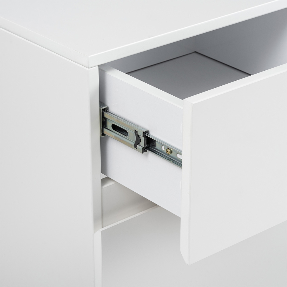 Gabinete Fresh 2 Portas 1 Gaveta Branco e Imbuia