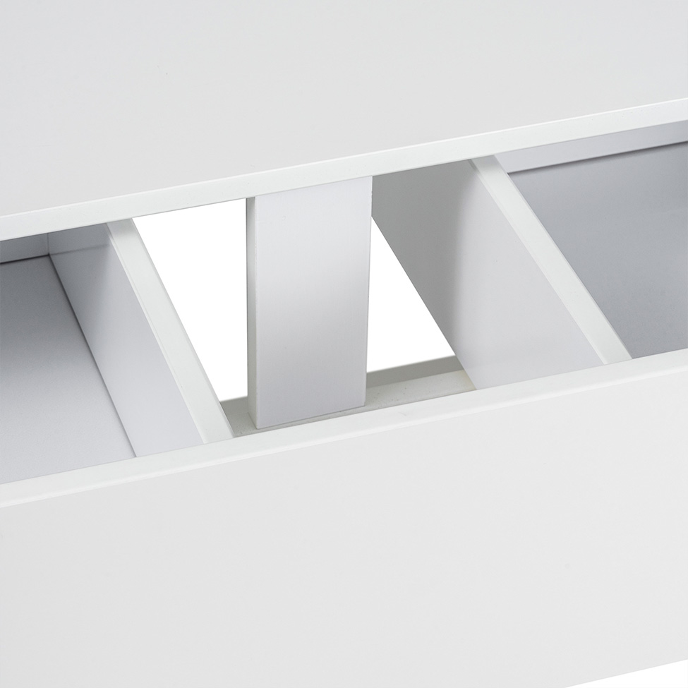 Gabinete Fresh 2 Portas 1 Gaveta Branco e Imbuia