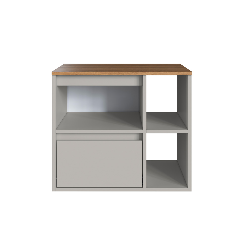 Gabinete Suspenso Amara 1 Porta 1 Gaveta Mel e Arenas