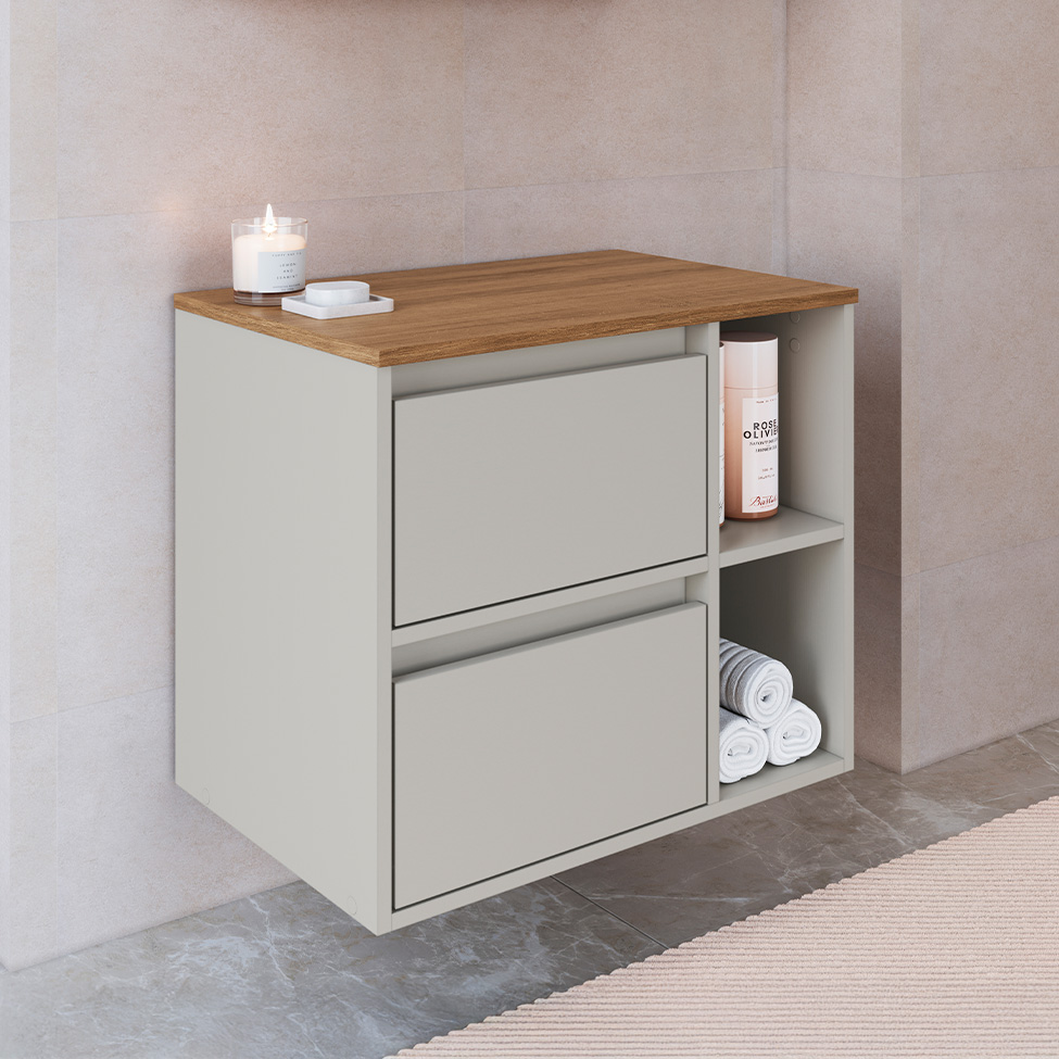 Gabinete Suspenso Amara 1 Porta 1 Gaveta Mel e Arenas