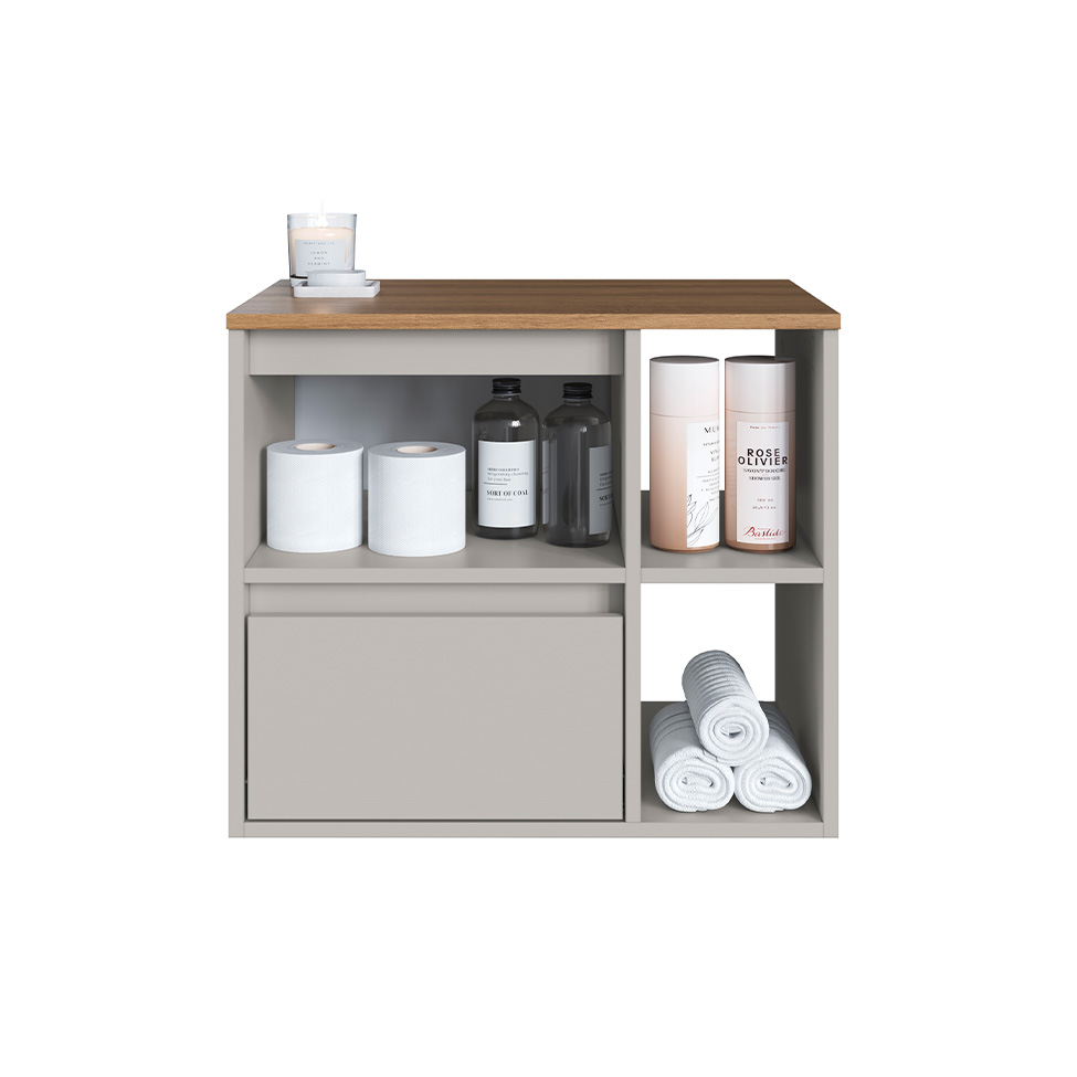 Gabinete Suspenso Amara 1 Porta 1 Gaveta Mel e Arenas