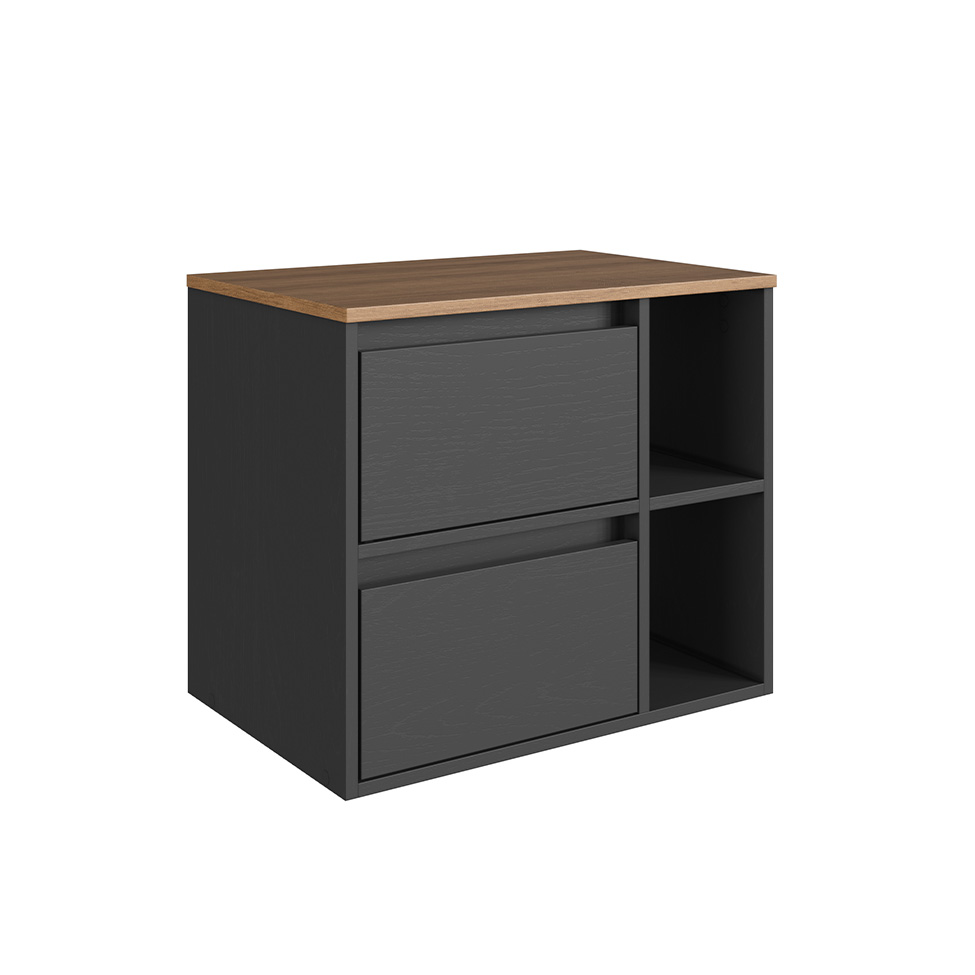 Gabinete Suspenso Amara 1 Porta 1 Gaveta Mel e Grafite