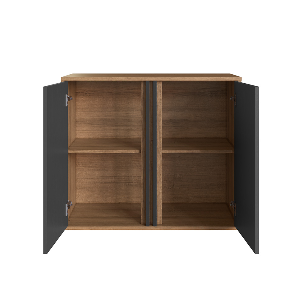 Gabinete Suspenso Antônia 2 Portas Mel e Grafite