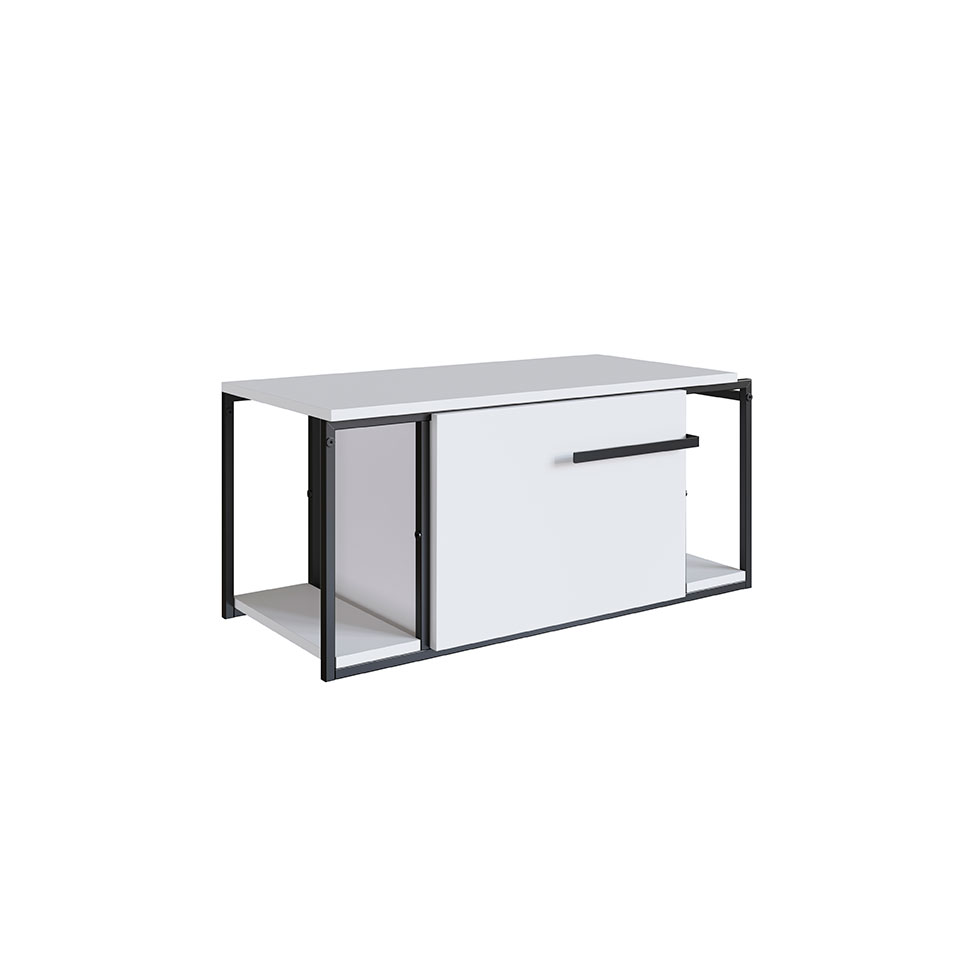 Gabinete Suspenso Paricel 1 PT Branco e Preto