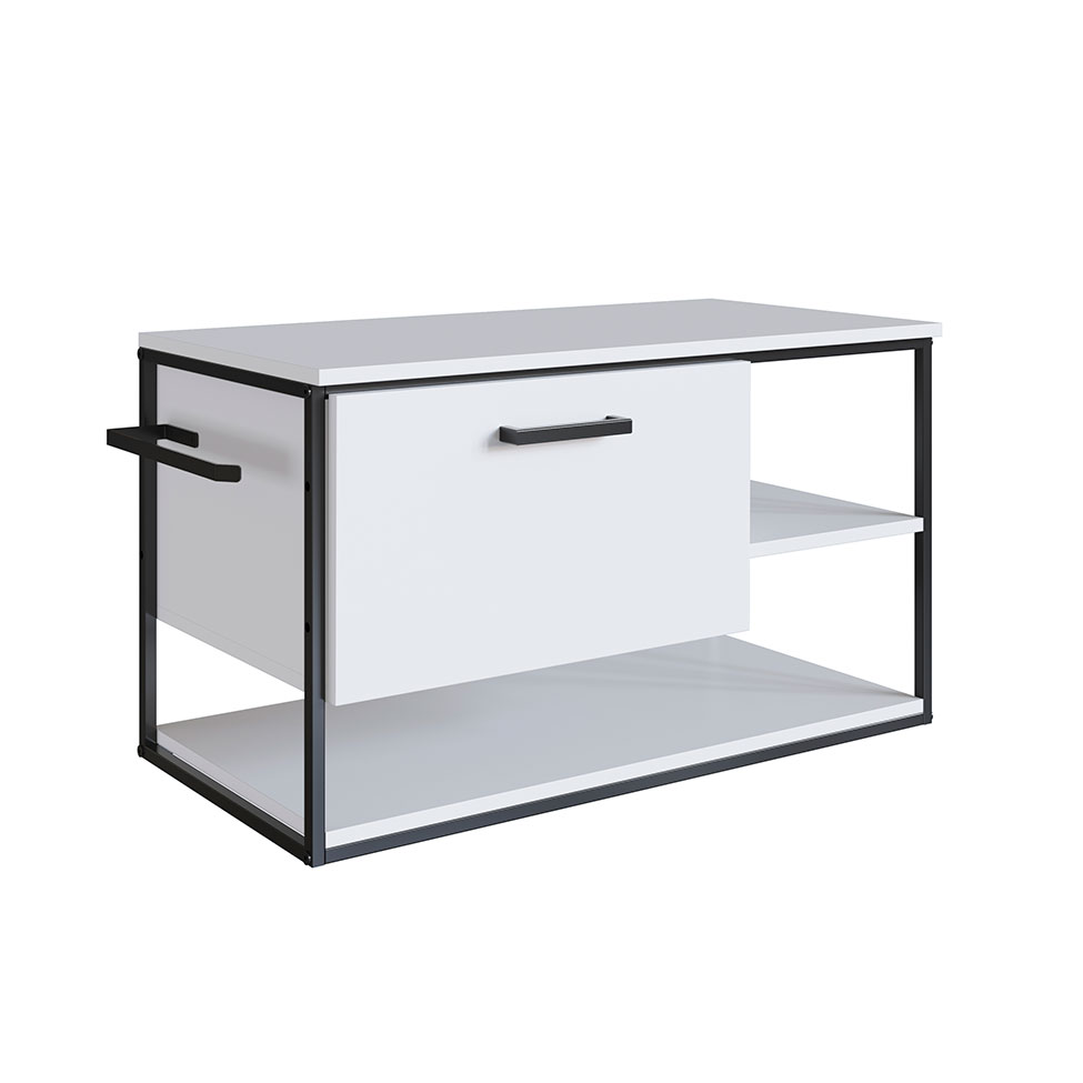 Gabinete Suspenso Paricel I 1 PT Branco e Preto