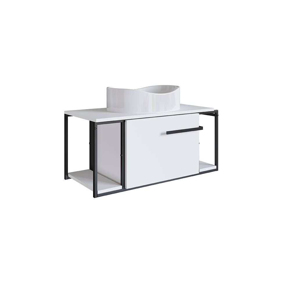 Gabinete Suspenso Paricel com Cuba Berlin Branca 1 PT Branco