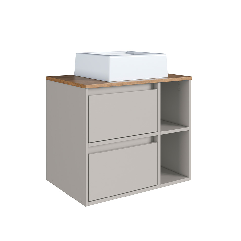 Gabinete Suspenso com Cuba Amara 1 Porta 1 Gaveta Mel e Arenas