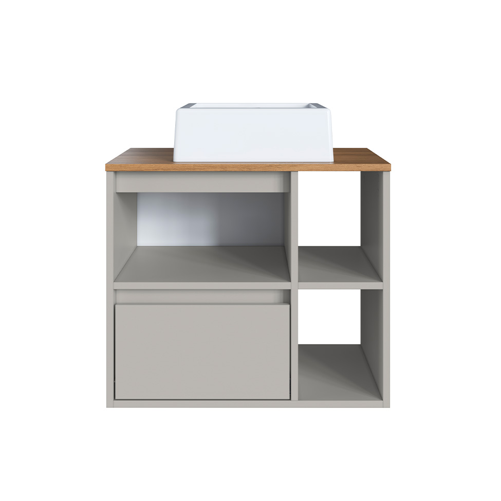 Gabinete Suspenso com Cuba Amara 1 Porta 1 Gaveta Mel e Arenas