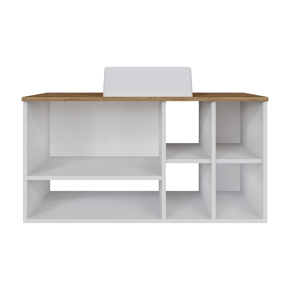 Gabinete Suspenso com Cuba Carmô 2 Portas Branco e Mel