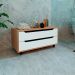 Gabinete de Banheiro Audrey 2 GV Amêndoa e Branco