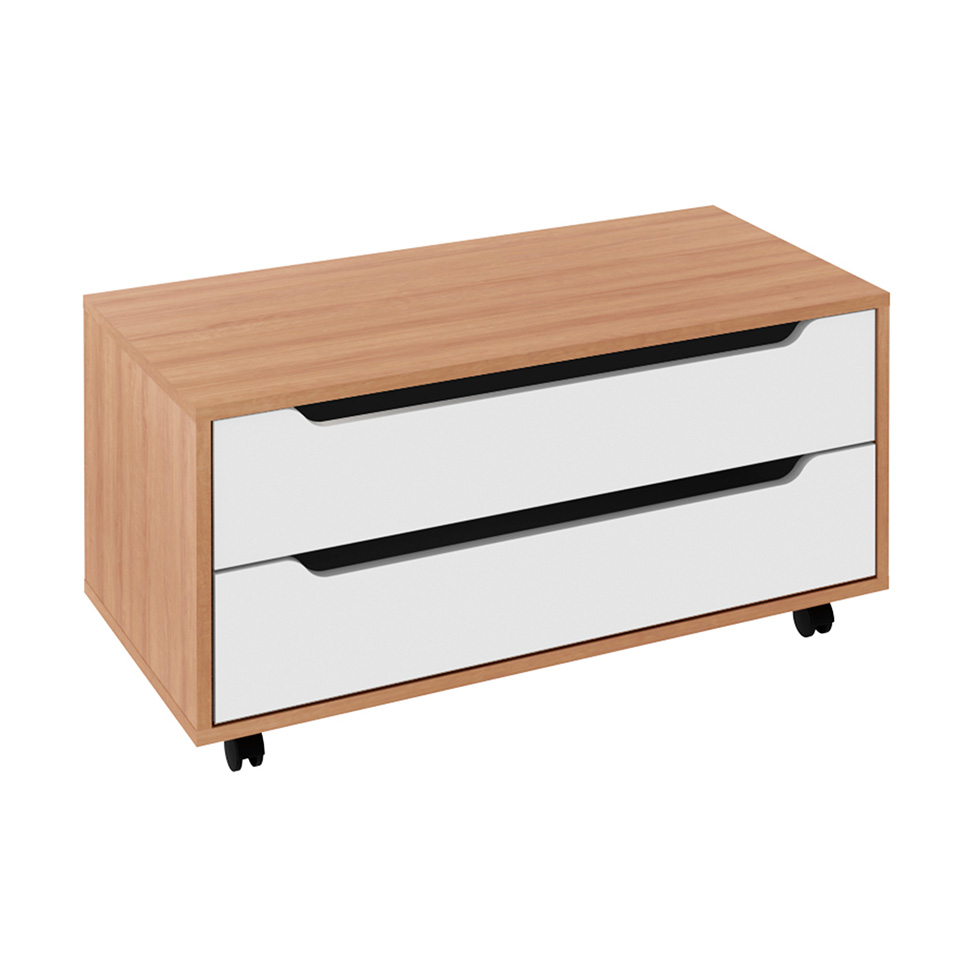 Gabinete de Banheiro Audrey 2 GV Amêndoa e Branco