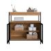 Gabinete de Banheiro Industrial Avis 2 PT Mel e Preto