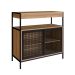 Gabinete de Banheiro Industrial Avis 2 PT Mel e Preto