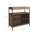 Gabinete de Banheiro Industrial Avis 2 PT Mel e Preto
