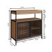Gabinete de Banheiro Industrial Avis 2 PT Mel e Preto