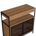 Gabinete de Banheiro Industrial Avis 2 PT Mel e Preto